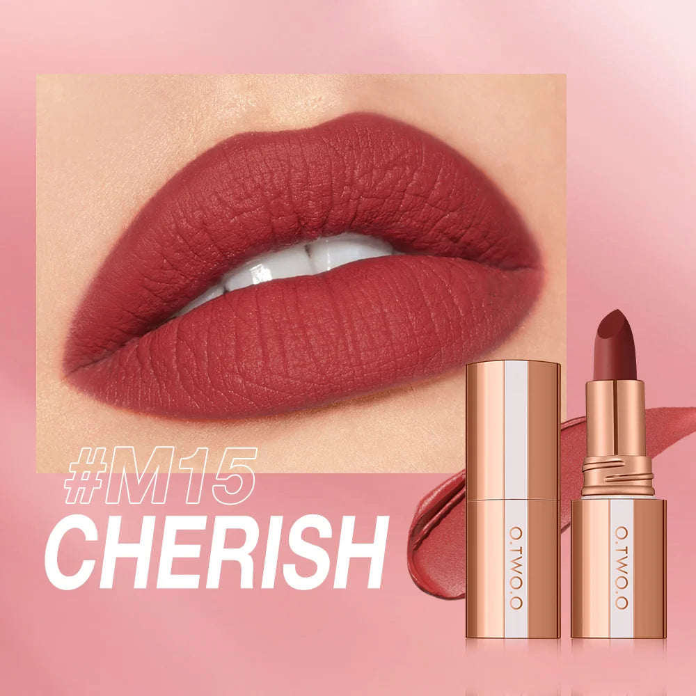 Matte Lipstick O.TWO.O Long Lasting Waterproof Lip Highly Pigmented Velvet Finish Lip