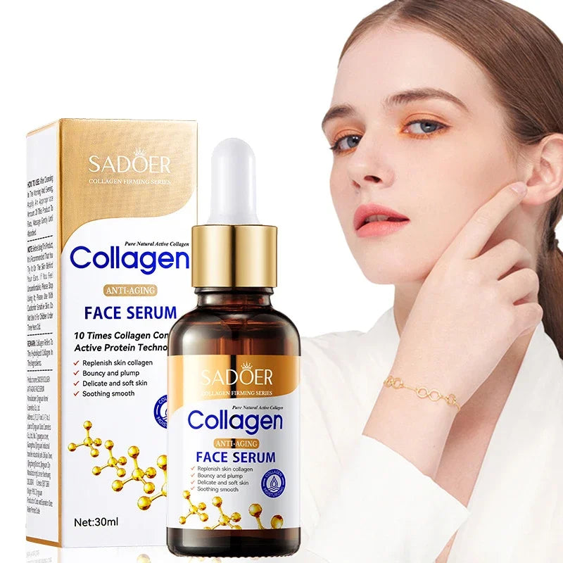 Collagen Face Serum 3pcs skincare Facial Essence Liquid Firming Moisturizing Nourishing