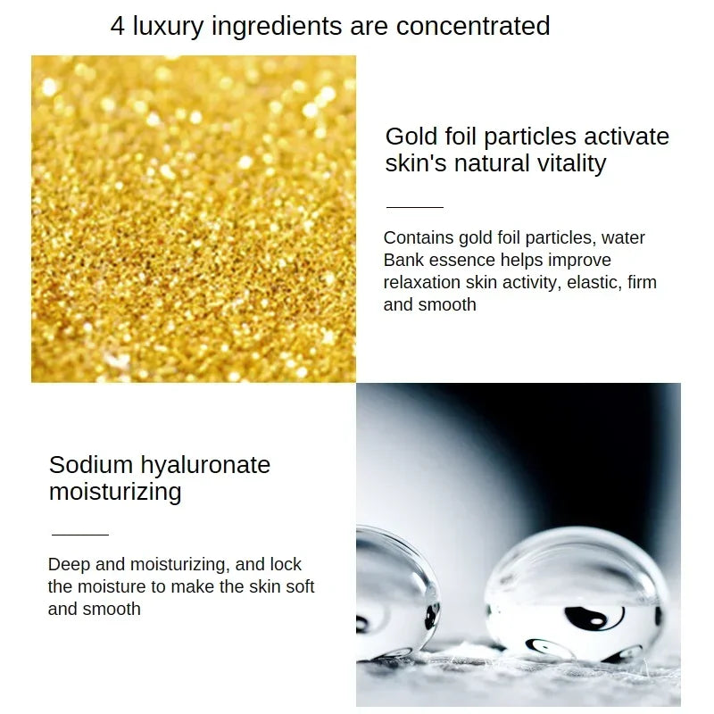 24K Gold Hyaluronic Facial serum Acid Nicotinamide Replenishment Moisturize Skin 15ml/50ml/100ml