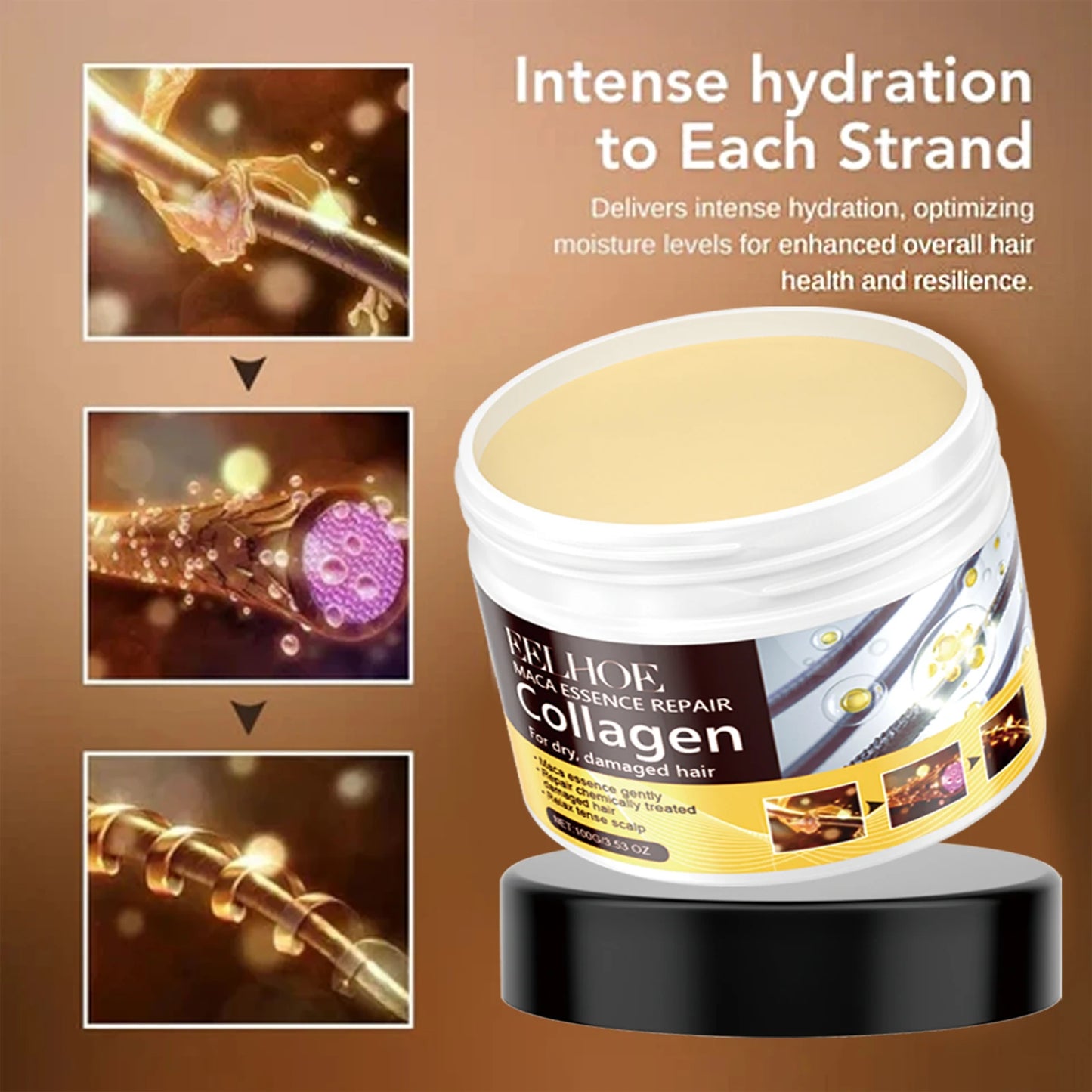 Collagen Hair Mask Reduce Dryness And Frizz Prevent Hair Splitting