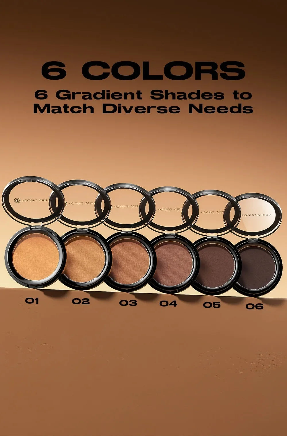 Oil-control Contour Palette Dark Bronzing Powder Highlighter Bronzer