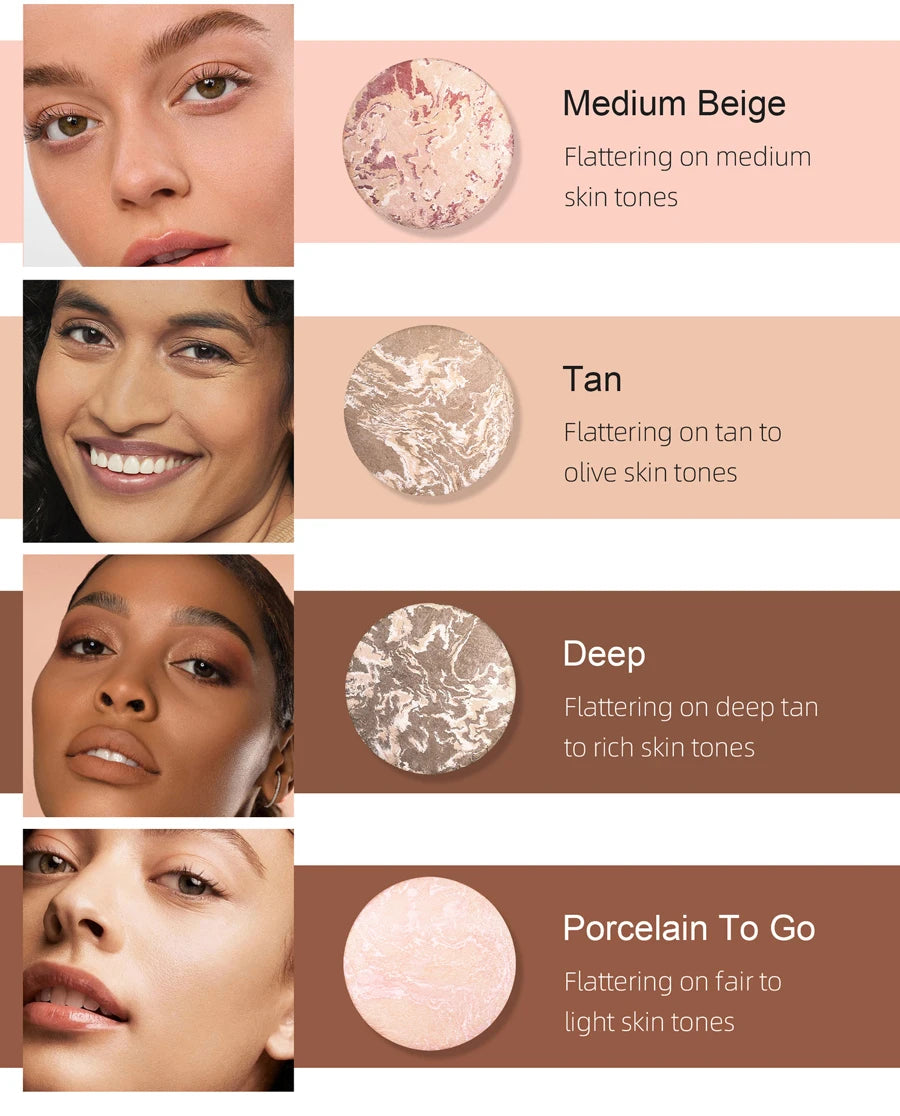 Face Highlighter 7 Palette High Glossy Face Bronze-colored Palette Natural Glow