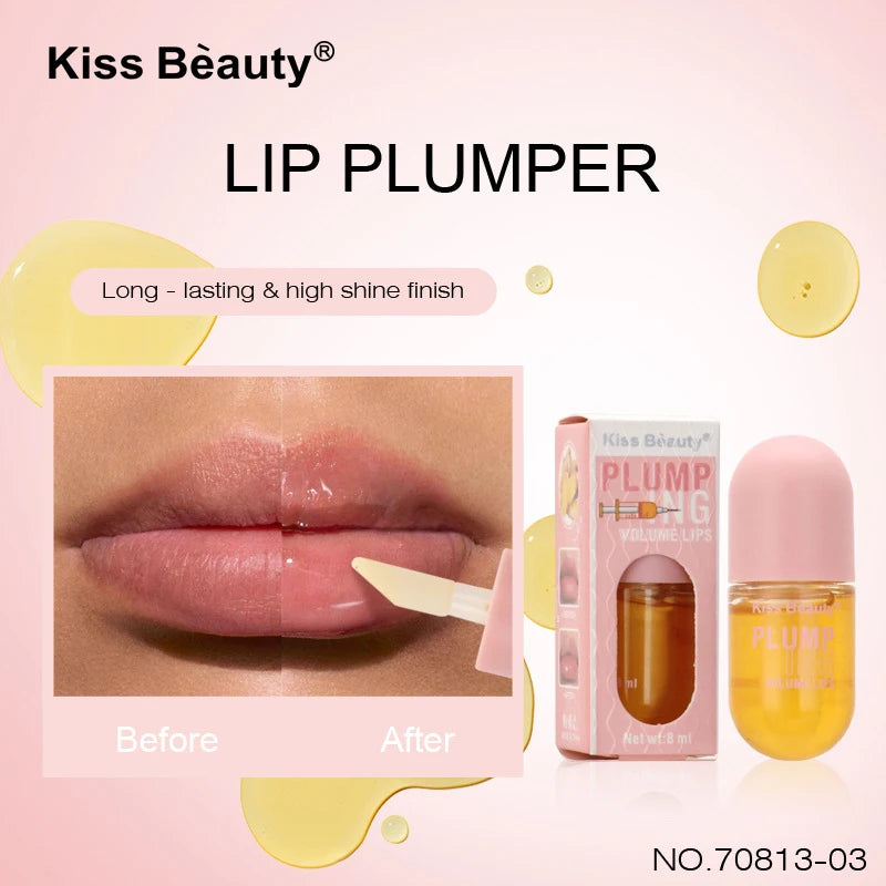 Lipgloss Sexy Cosmetic Volume Long Lasting Lip Plumper Oil Instant Volumising Lip Serum Collagen Lips Volume