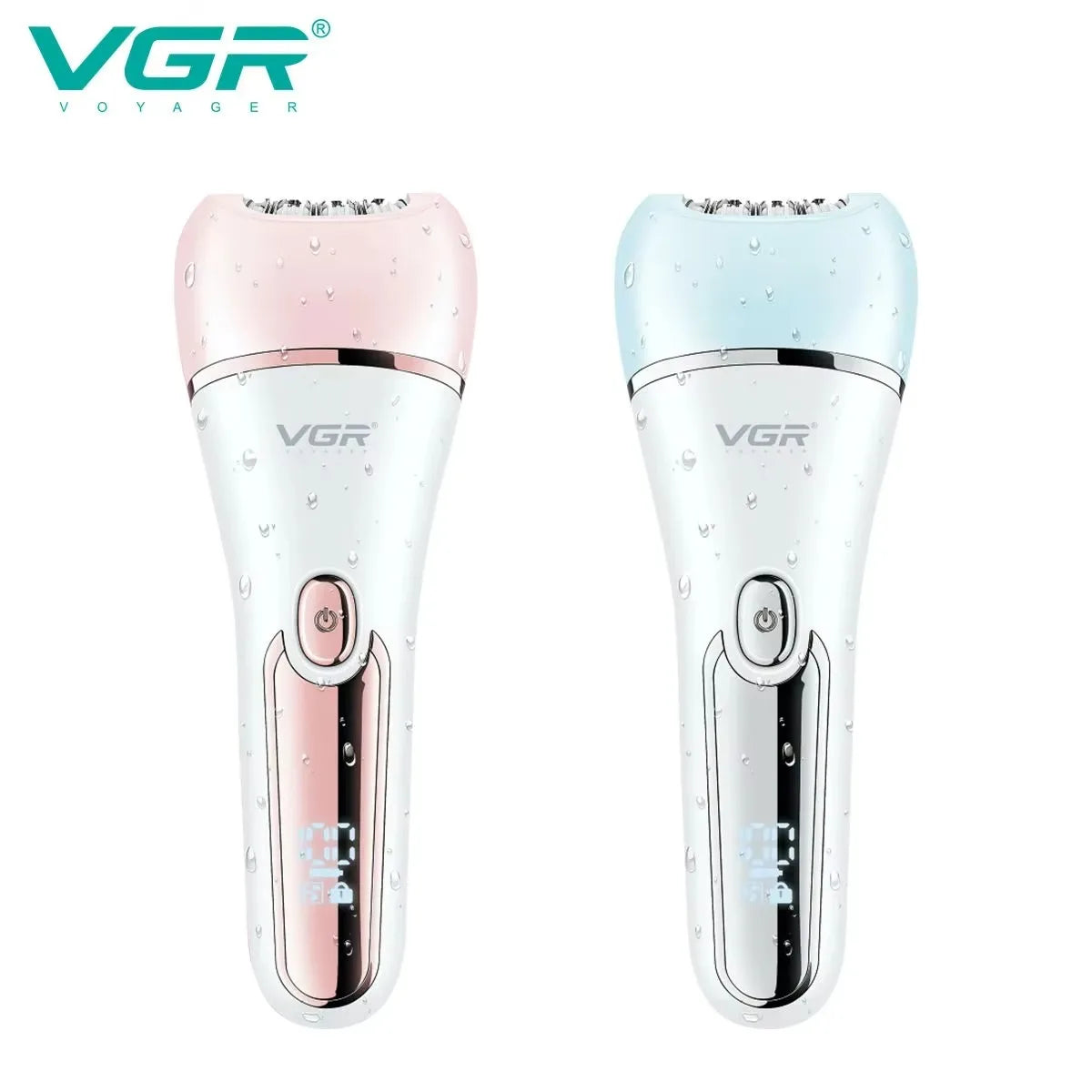 VGR Hair Remover Electric Epilator Leg Body Bikini Facial Underarms LED