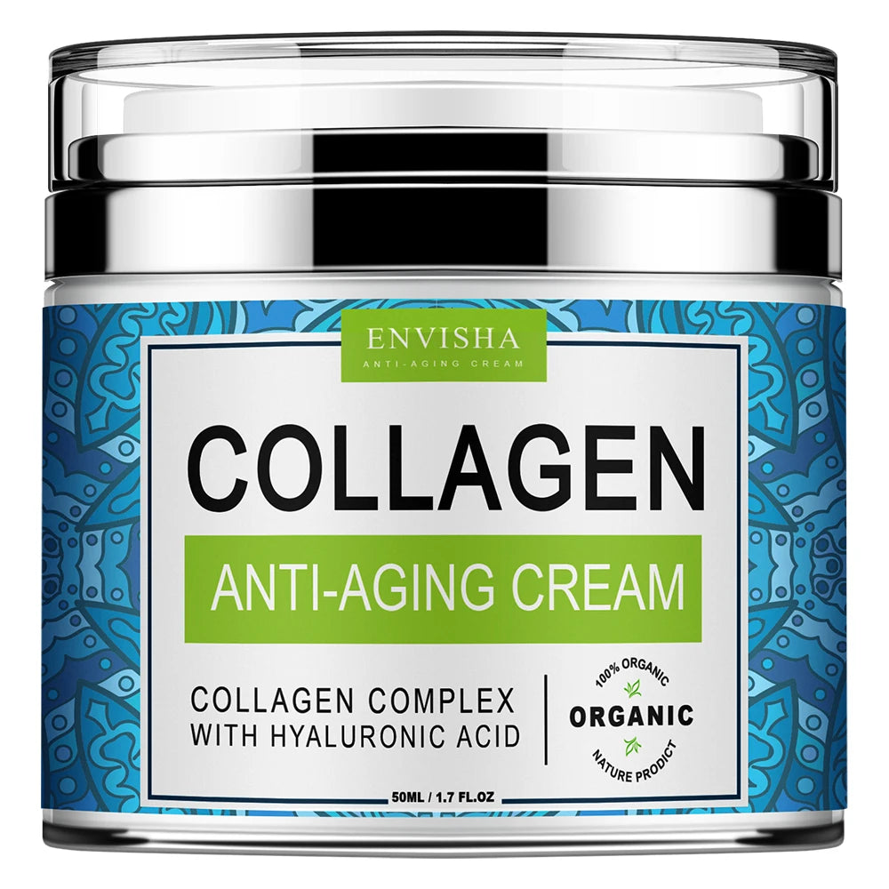 ENVISHA Face Cream Collagen Hyaluronic Acid Anti-Wrinkle Shrink Pores