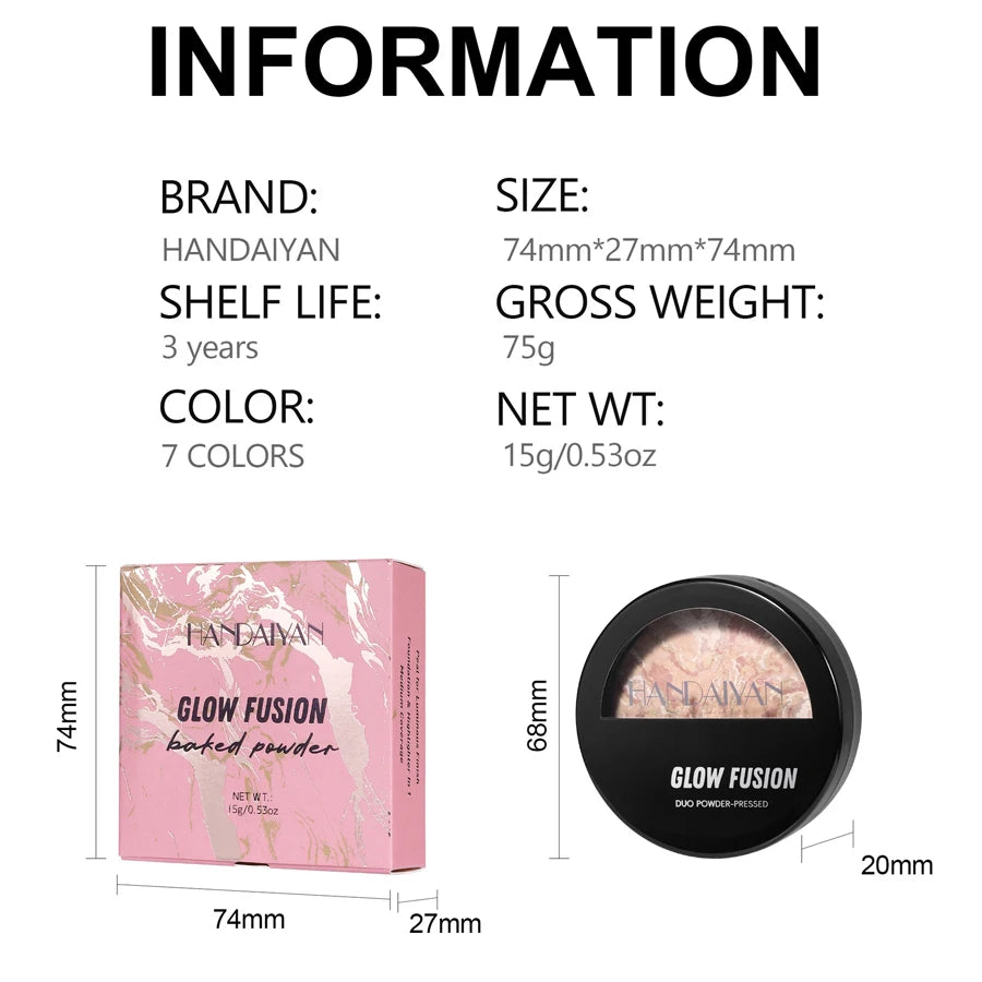 Face Highlighter 7 Palette High Glossy Face Bronze-colored Palette Natural Glow