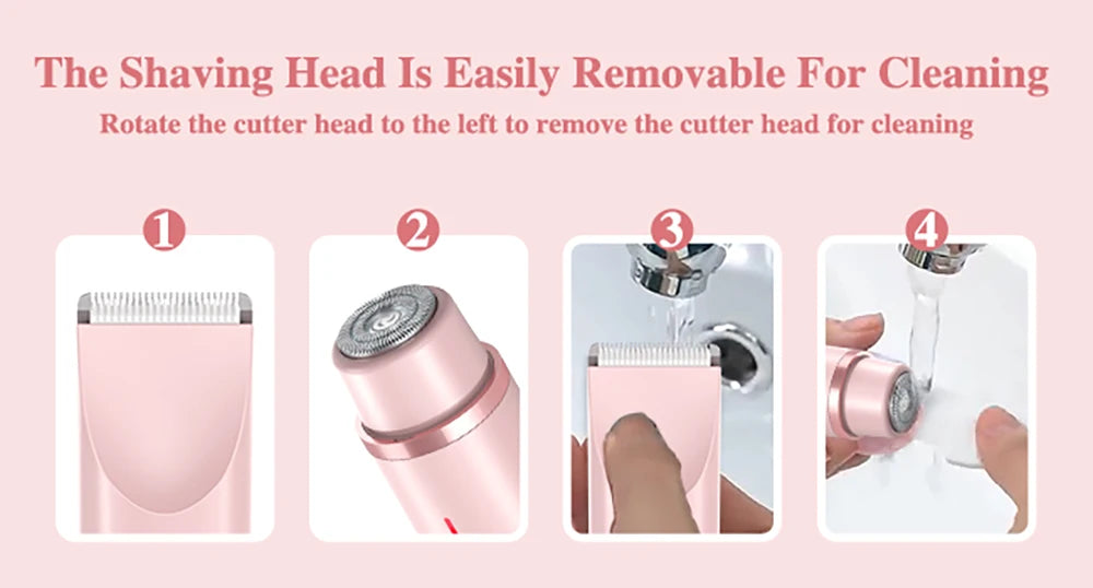Electric Razor Woman Shaver Painless Mustache Epilator Leg Bikini Body