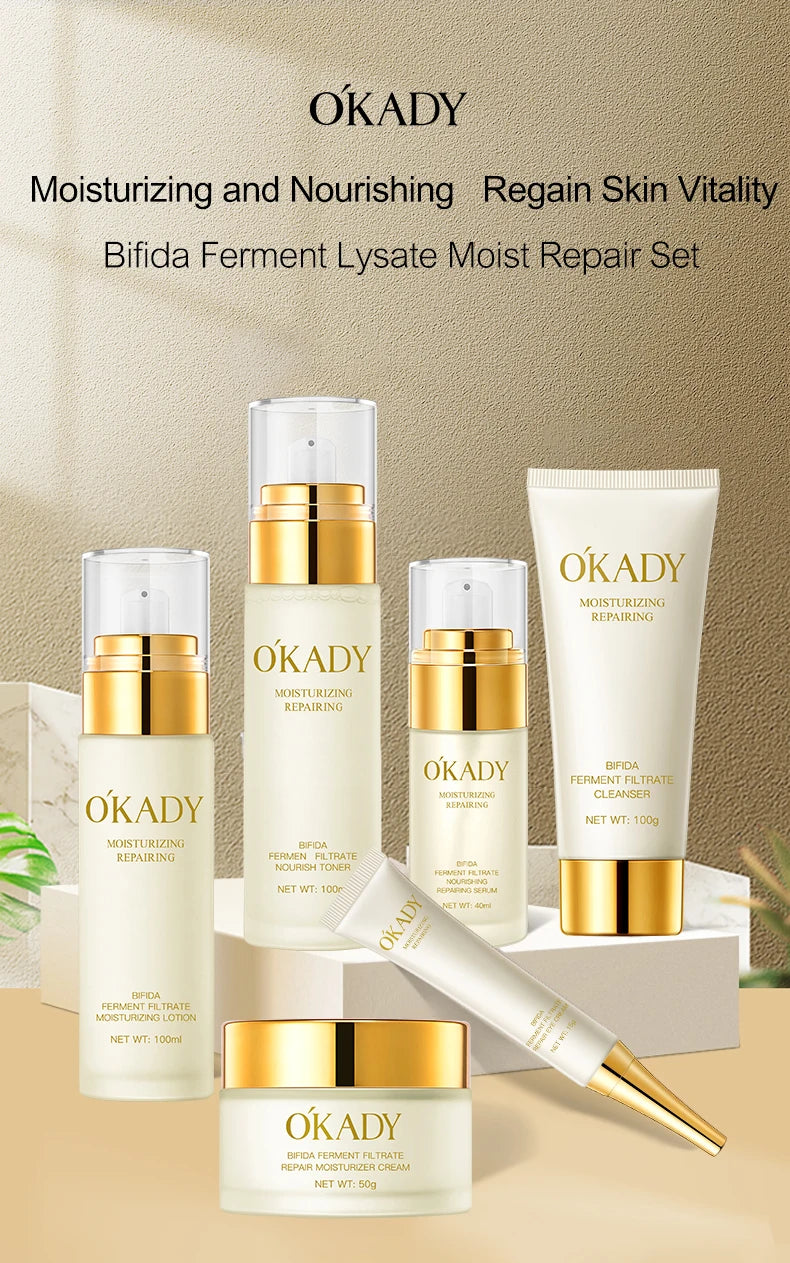 OKADY Bifida Ferment Lysate Moisturizing Anti-Aging Lotion Cream Organic Set