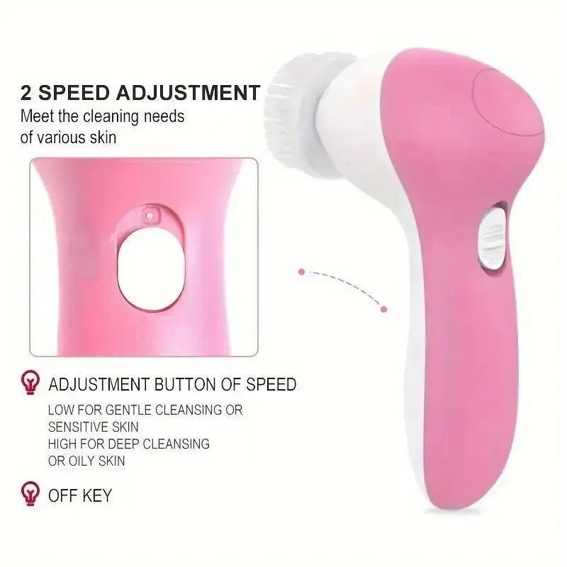 5 In 1 Beauty Massager, Facial Cleansing Brush, Deep Cleansing Gentle And Effective Skin Care