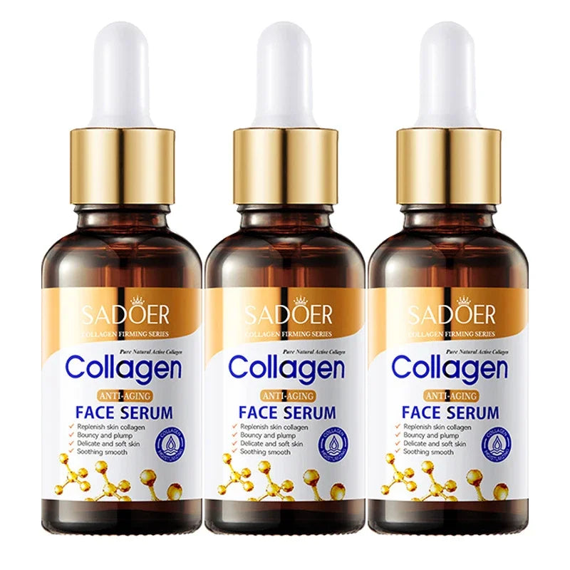 Collagen Face Serum 3pcs skincare Facial Essence Liquid Firming Moisturizing Nourishing
