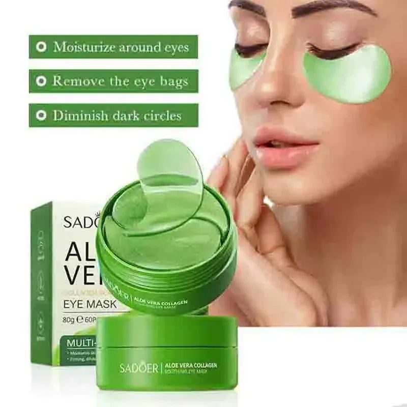 Aloe Vera Collagen Eye Mask Anti Dark Circles 60pcs Eye Patches Eyes Skin Care Products