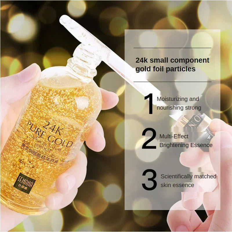 24K Gold Hyaluronic Facial serum Acid Nicotinamide Replenishment Moisturize Skin 15ml/50ml/100ml
