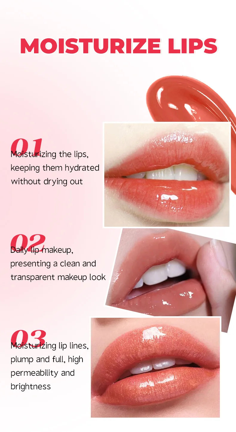 4 Colors Moisturizing Plumper Glitter Reducing Lip Lines Lip Gloss