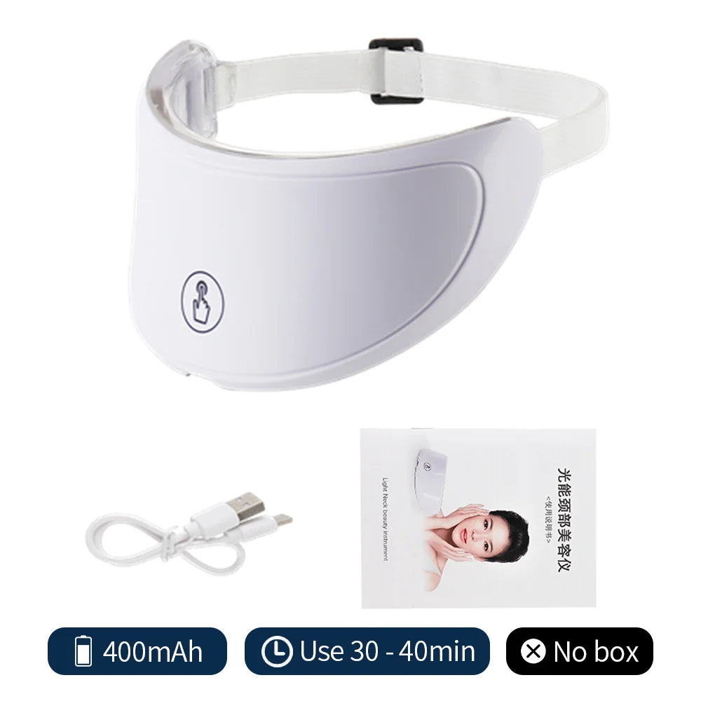 LED Mask For Neck 7 Colors Anti-Wrinkle Skin ,Photon Brightening Neck Beauty Mask Skin