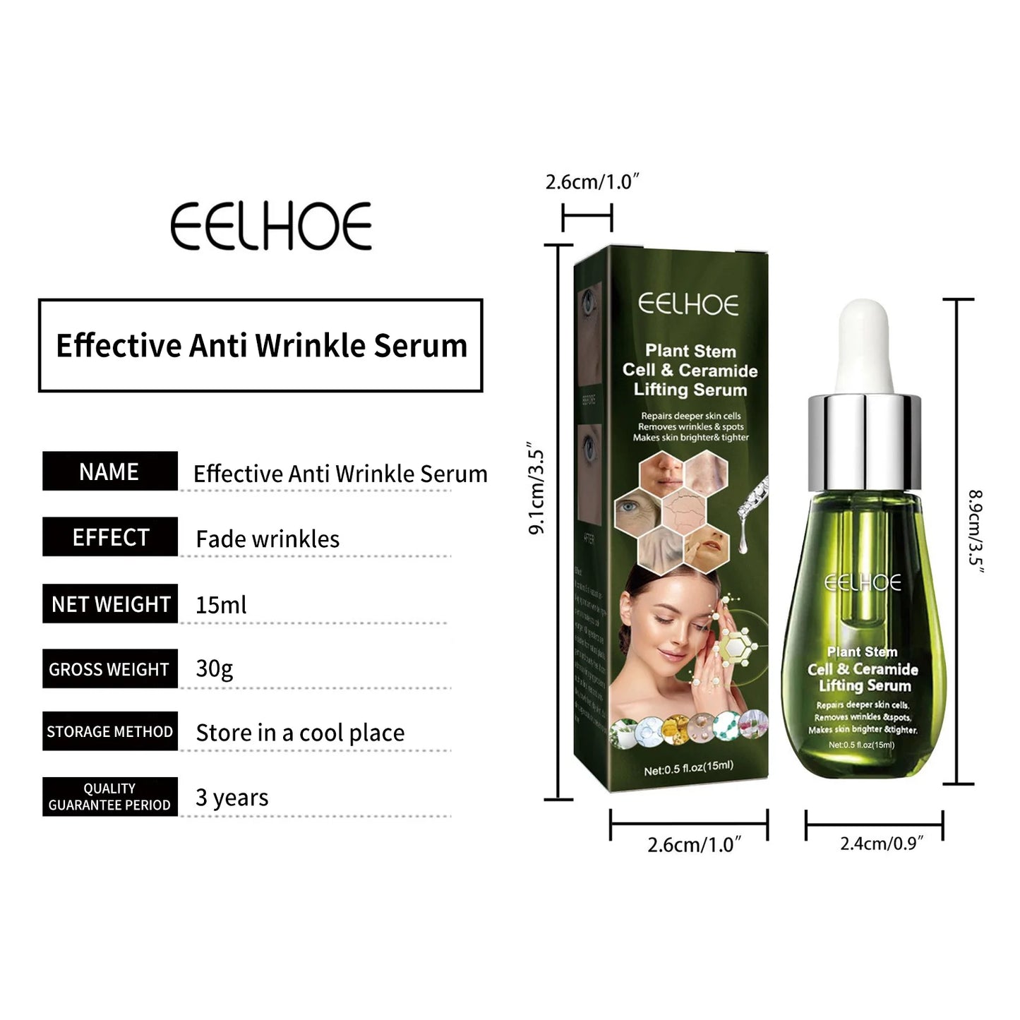 Ceramide Face Serum Anti Aging Fade Fine Line Wrinkle