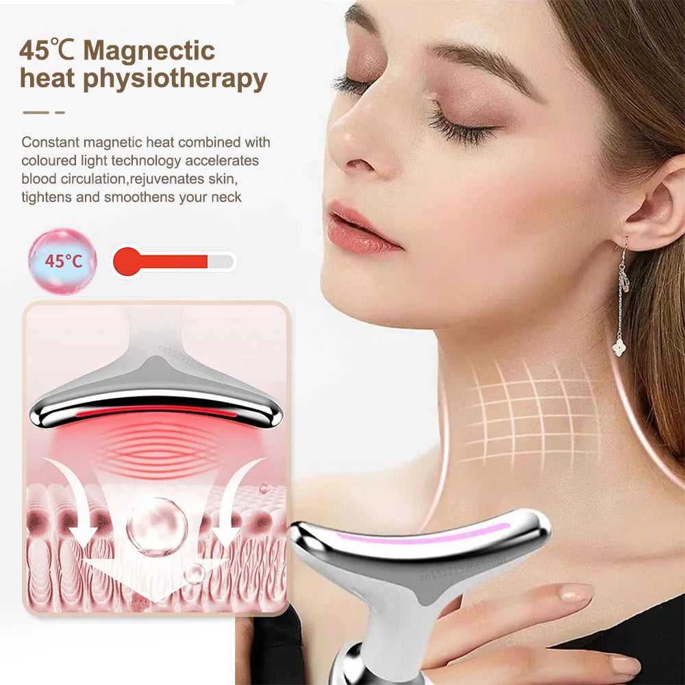 Anti-aging Facial Massager Red Light Therapy Skin Tightening Neck Face Lifting Massager