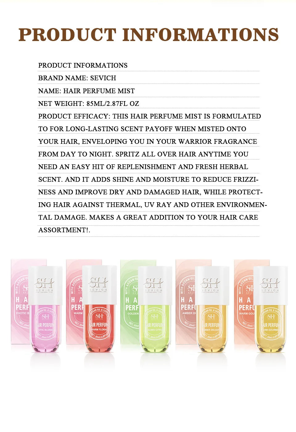 Hair Oil Spray Long-lasting Luxurious Fragrance