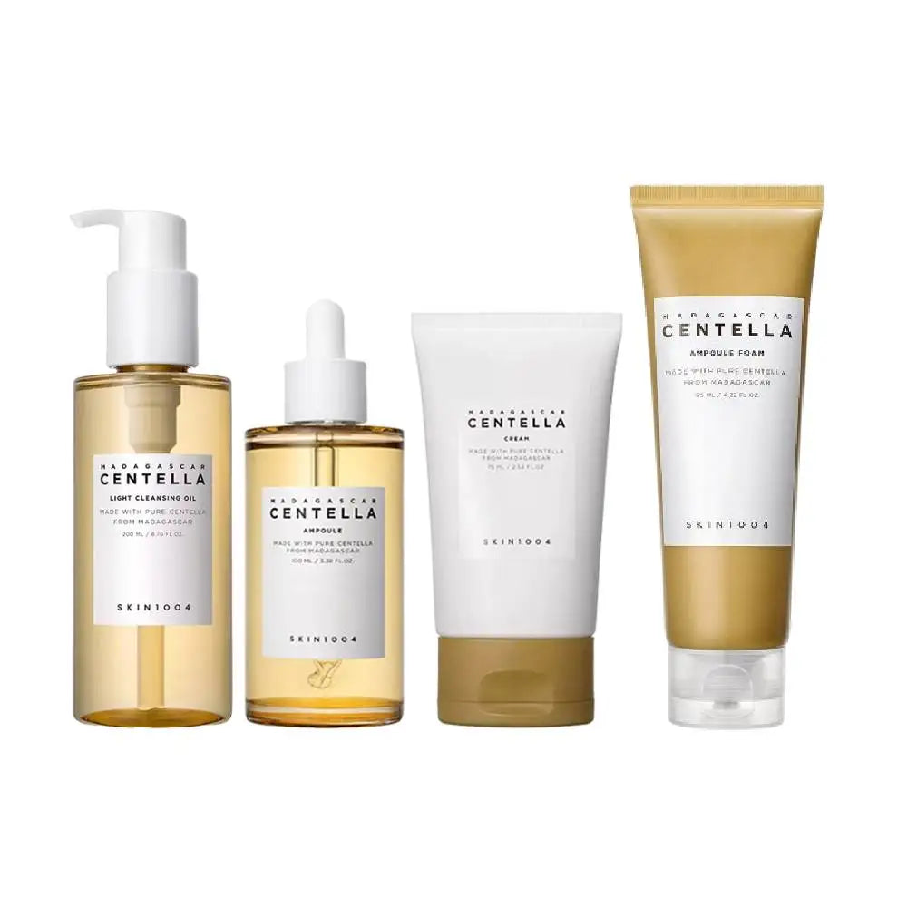 Centella Ampoule Korean Skin1004 Toner Cleanser Face Serum Cleaning Oil and Moisturizer Cream Skincare Kit Original Products Set