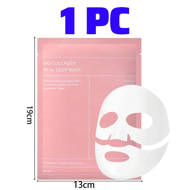 Bio Collagen Face Mask Deep Hydrating Moisturizing Firming 1/2/5/10Pcs