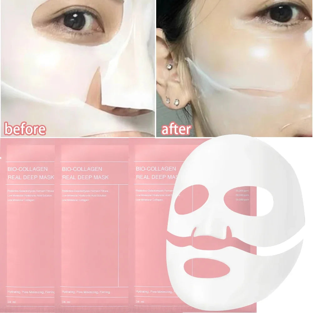 Bio Collagen Face Mask Deep Hydrating Moisturizing Firming 1/2/5/10Pcs