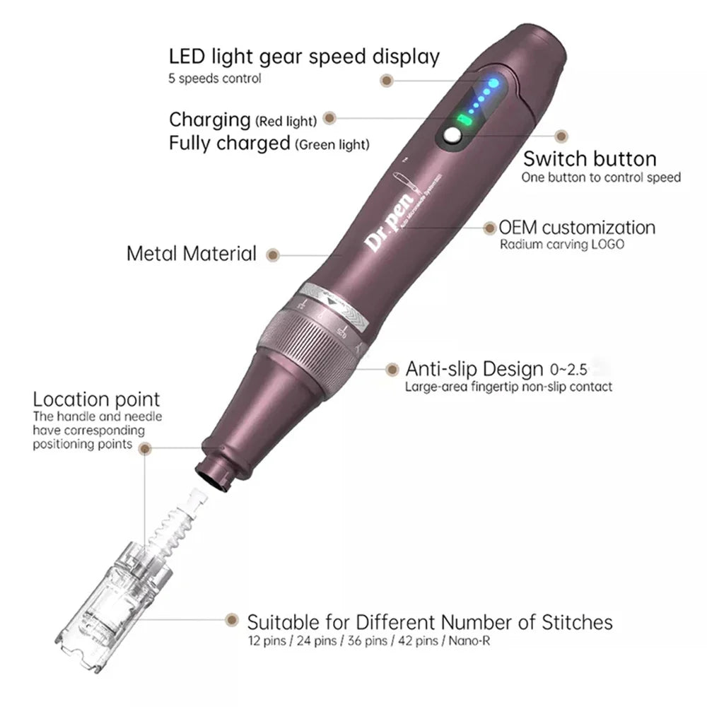 Microneedle Dr.Pen Ultima A10 With 2pcs Cartridge Wireless Derma Pen Micro Microneedle