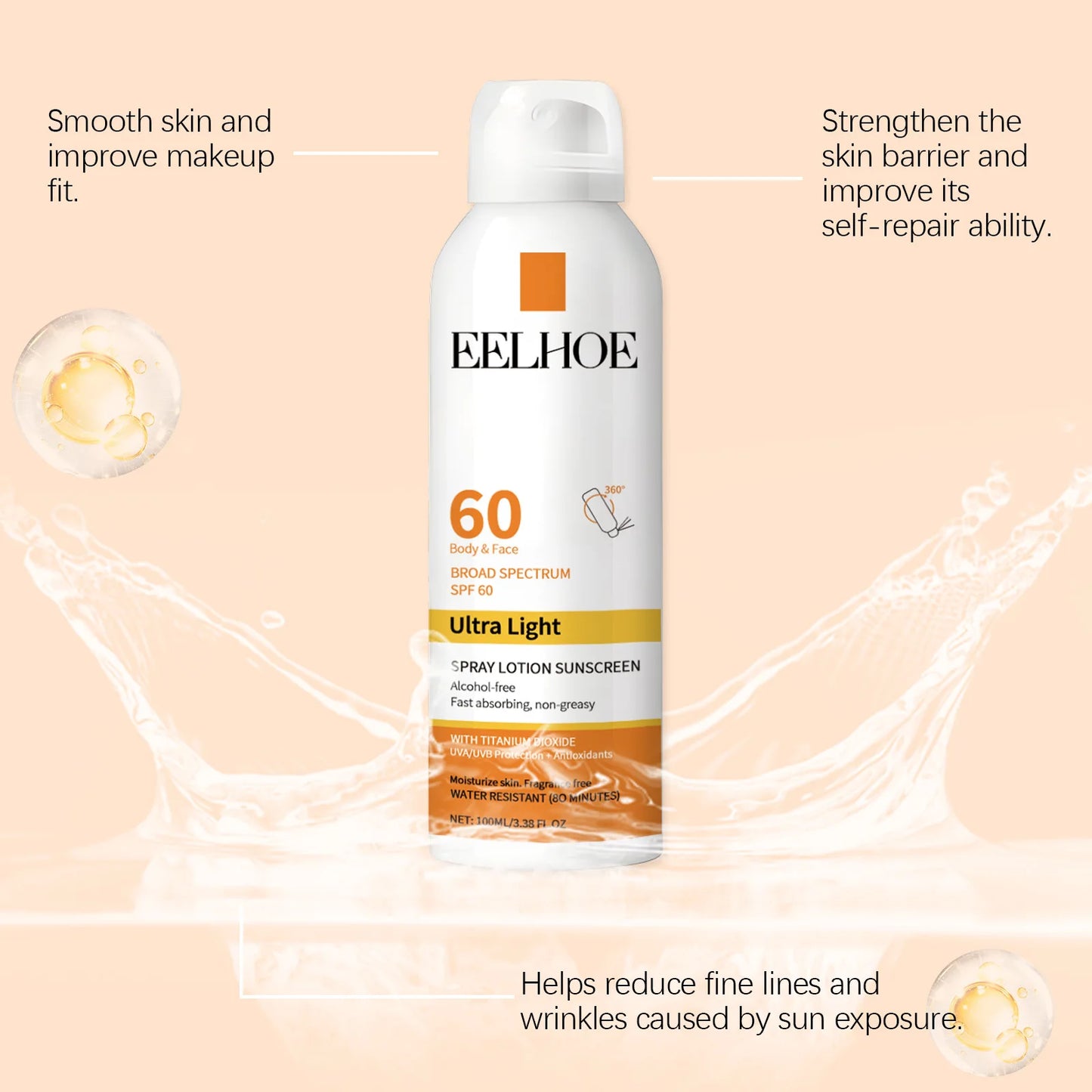 Sunscreen Spray Facial Mist UV Moisturizing Products 100ml