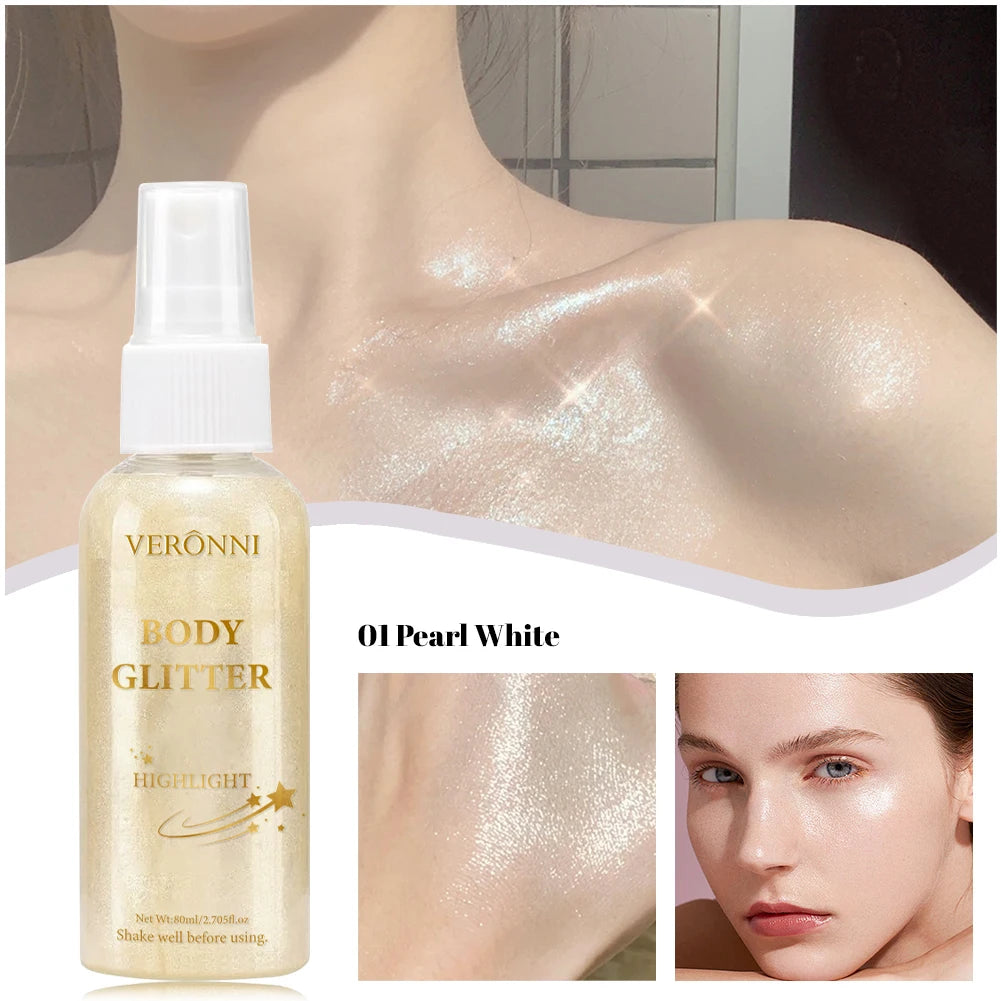 Shimmer Body Highlighter Oil Makeup Full Body & Face Glow-Up