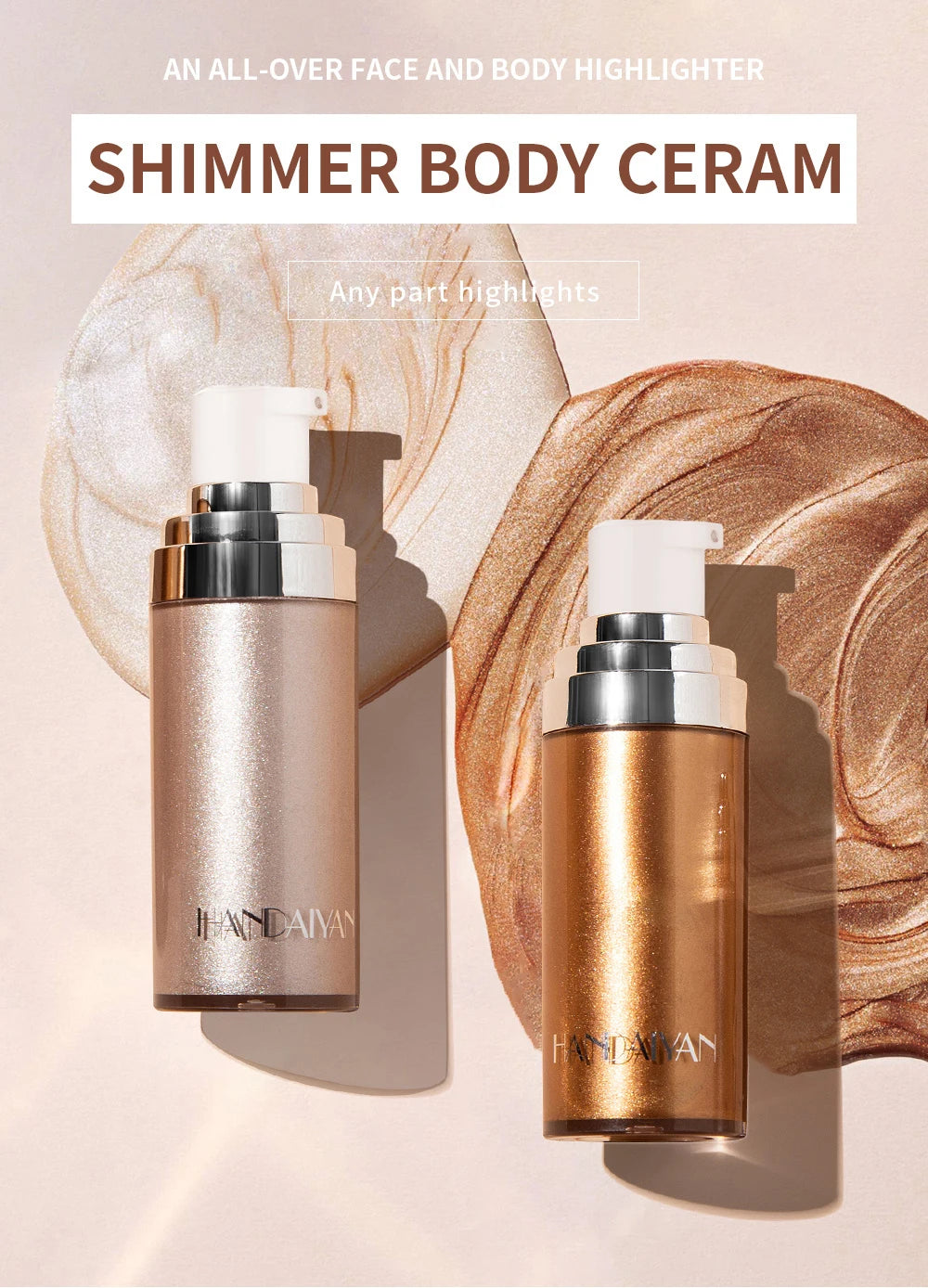 HANDAIYAN Face Highlighter Lotion Summer Beach Sexy Full Body Highlighter