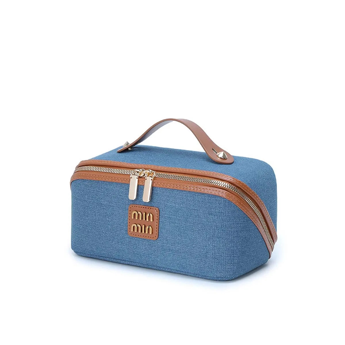 New denim organiser makeup bag for women