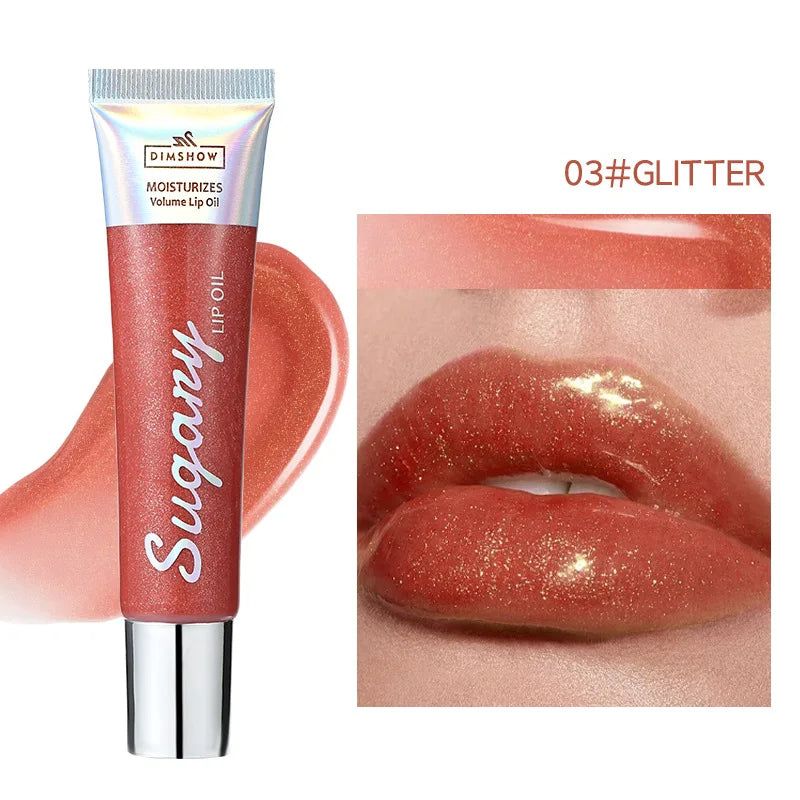 4 Colors Moisturizing Plumper Glitter Reducing Lip Lines Lip Gloss