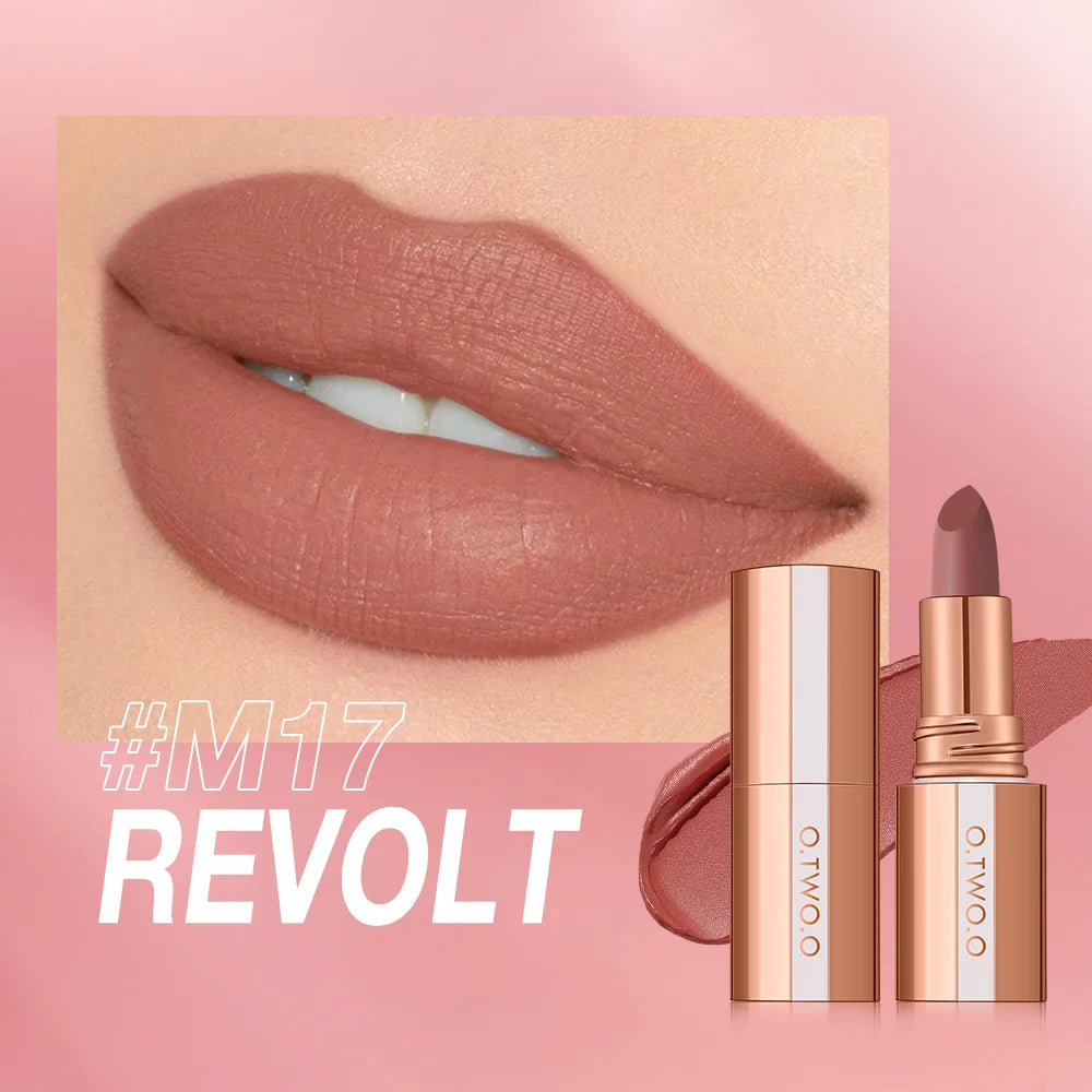 Matte Lipstick O.TWO.O Long Lasting Waterproof Lip Highly Pigmented Velvet Finish Lip