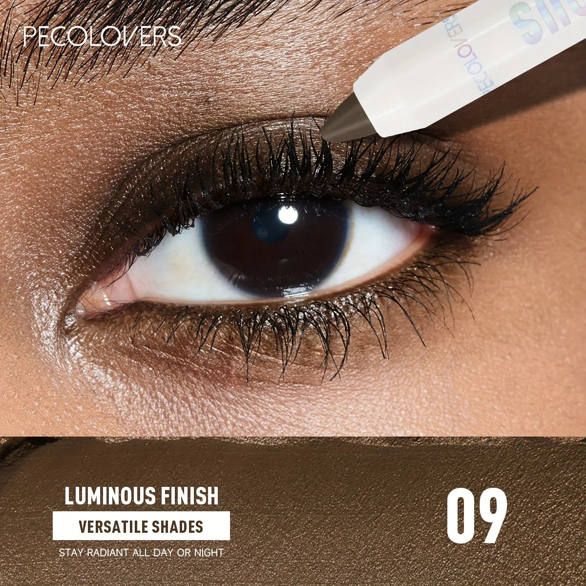 Waterproof Eyeshadow Pencil Pigmented Shimmer Matte Neutral Brown 1PC
