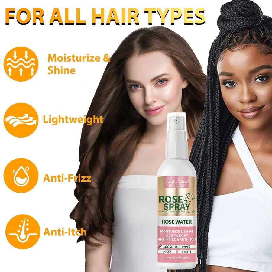 Keratin Protein Serum Heat Thermal Protection Spray Rose Water Mist Smooth & Moisturize