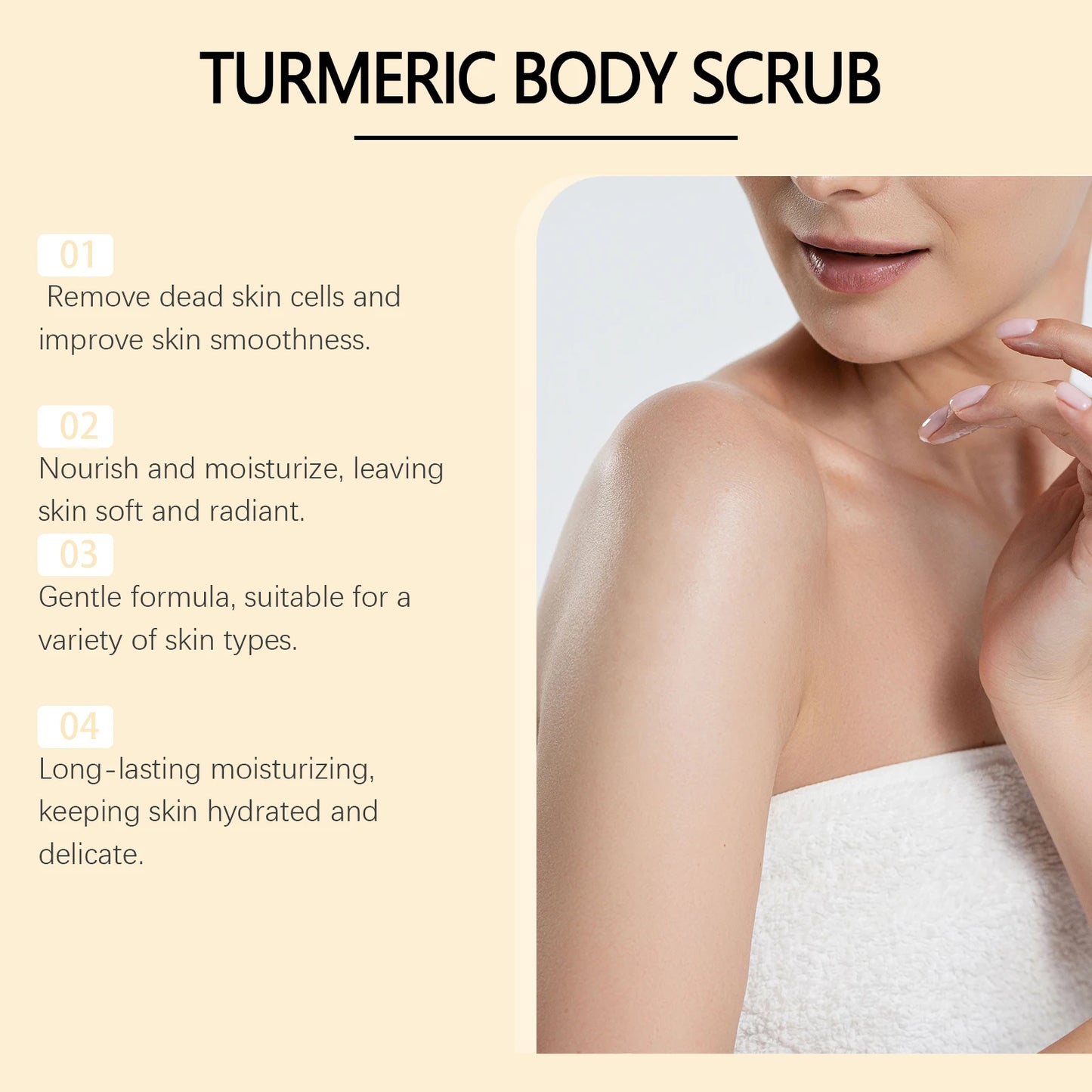 Turmeric Body Scrub Gentle Exfoliating Remove Dead Skin