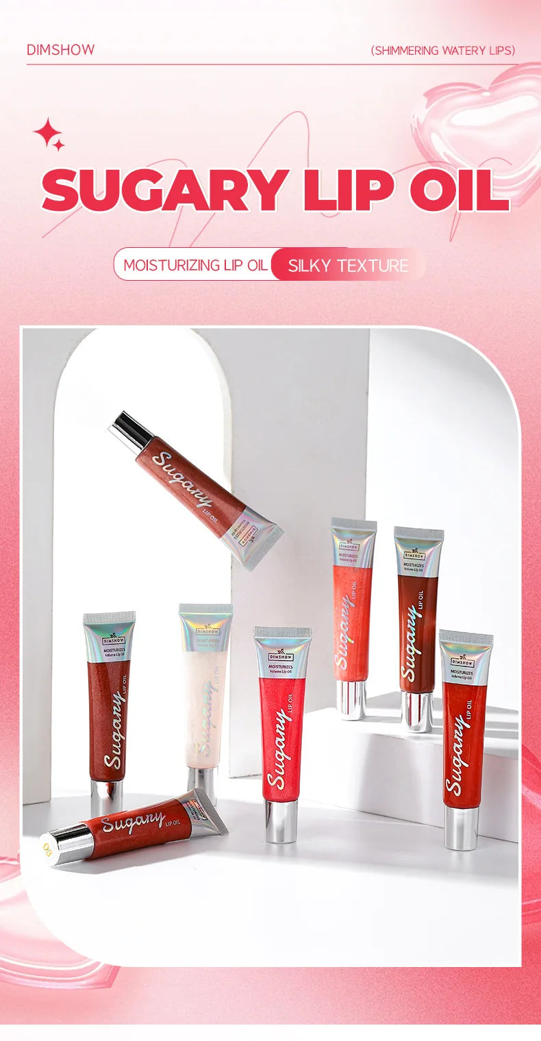 4 Colors Moisturizing Plumper Glitter Reducing Lip Lines Lip Gloss