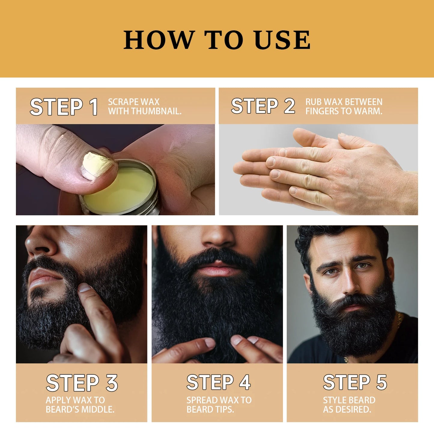 Original Lanthome Beard Balm Conditioner Oil 60g for Growth