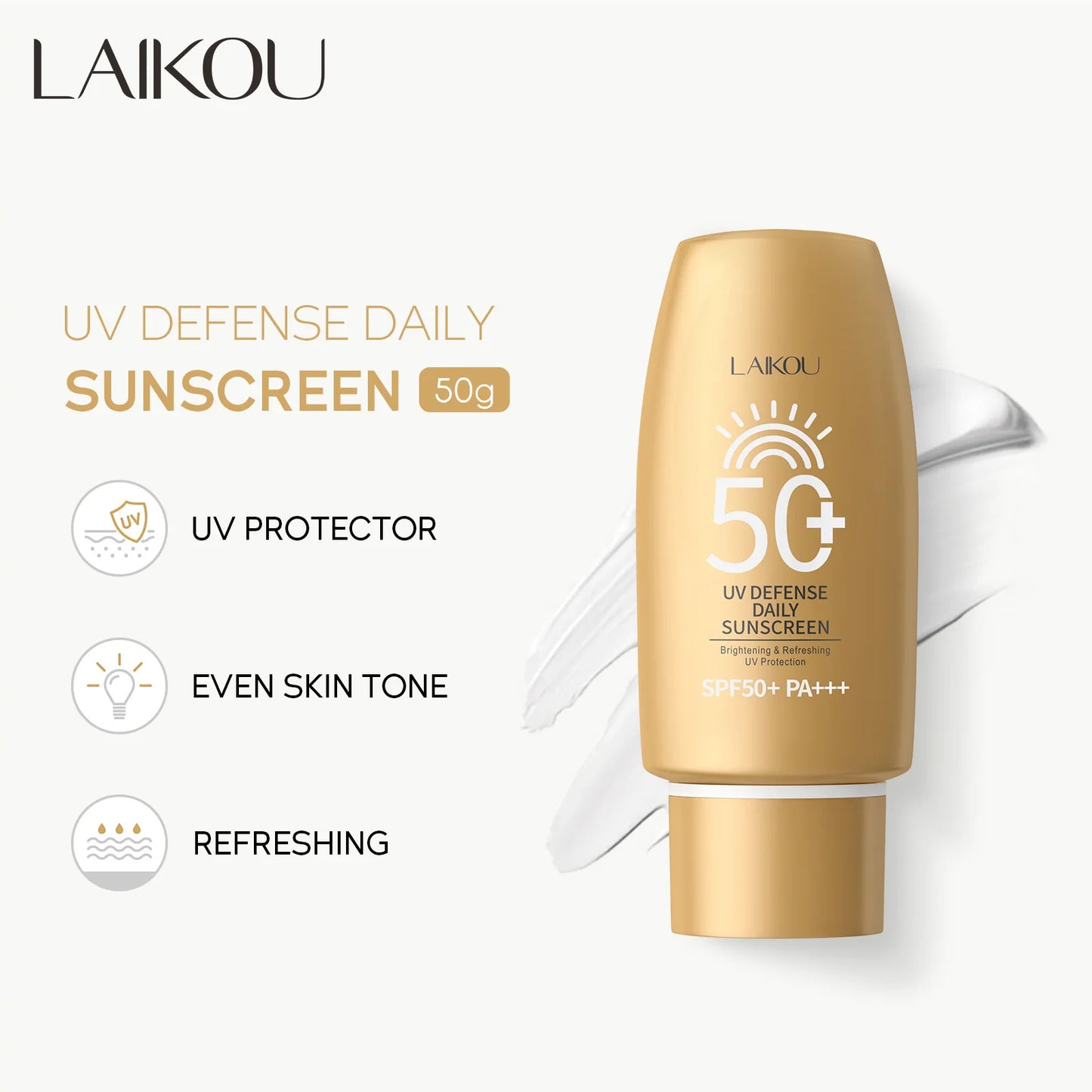 LAIKOU SPF 50+ PA+++ Anti UV Hydrating Face Protective Cream 50g
