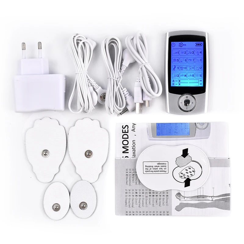 16 Modes Electric Tens Relax Muscle Stimulator EMS Acupuncture Body Massage Digital Therapy