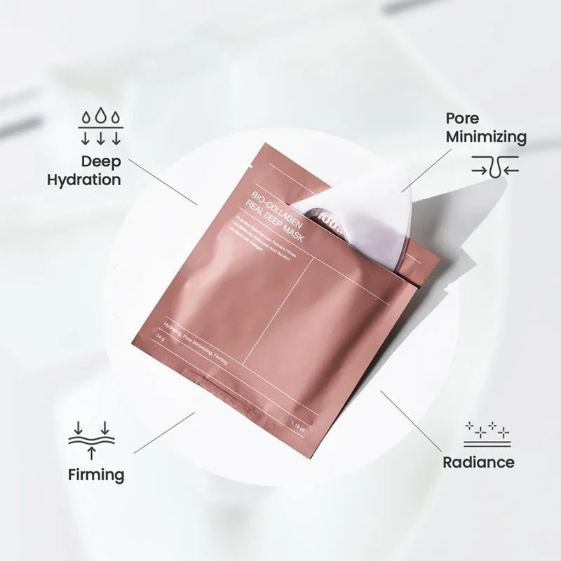 Bio Collagen Face Mask Shrink Pores Deep Hydrating Overnight Moisturizing Mask 20/10/5PCs