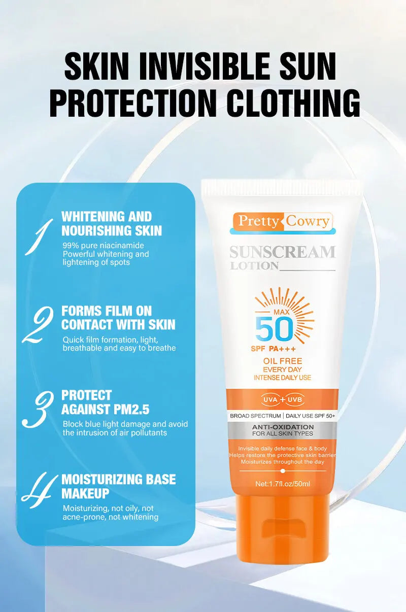 Daily Sunscreen SPF 50+ UV Moisturizing Anti-Aging Waterproof