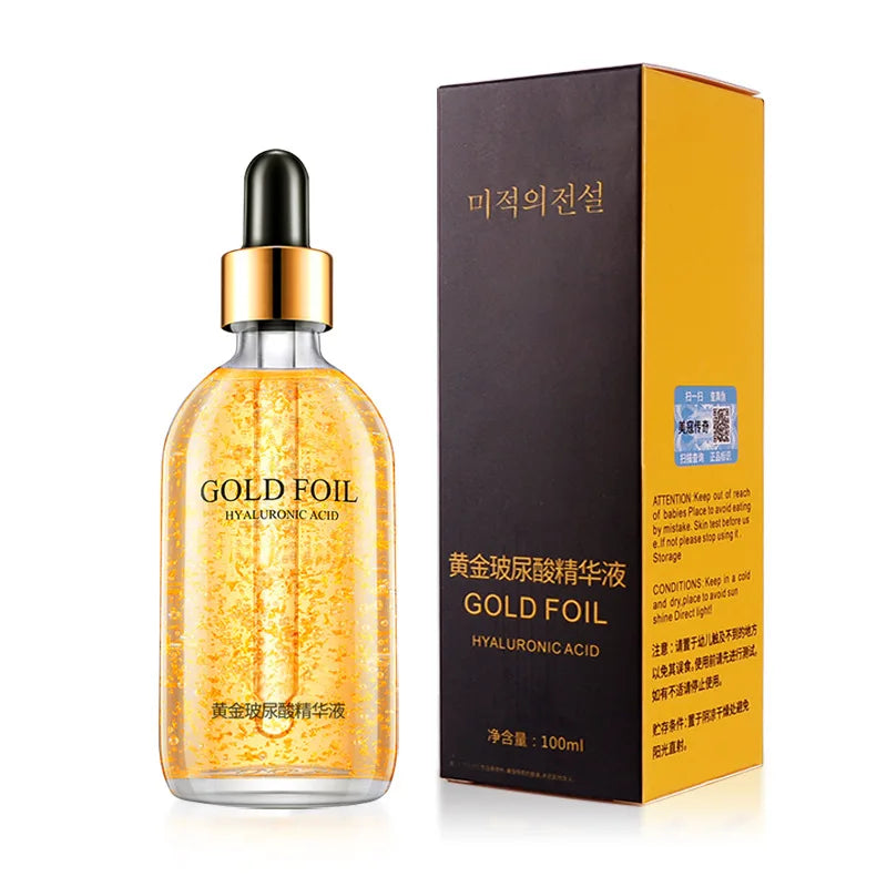 24k Gold Hyaluronic Acid Nicotinamide Face Serum Facial Moist Collagen 100ml