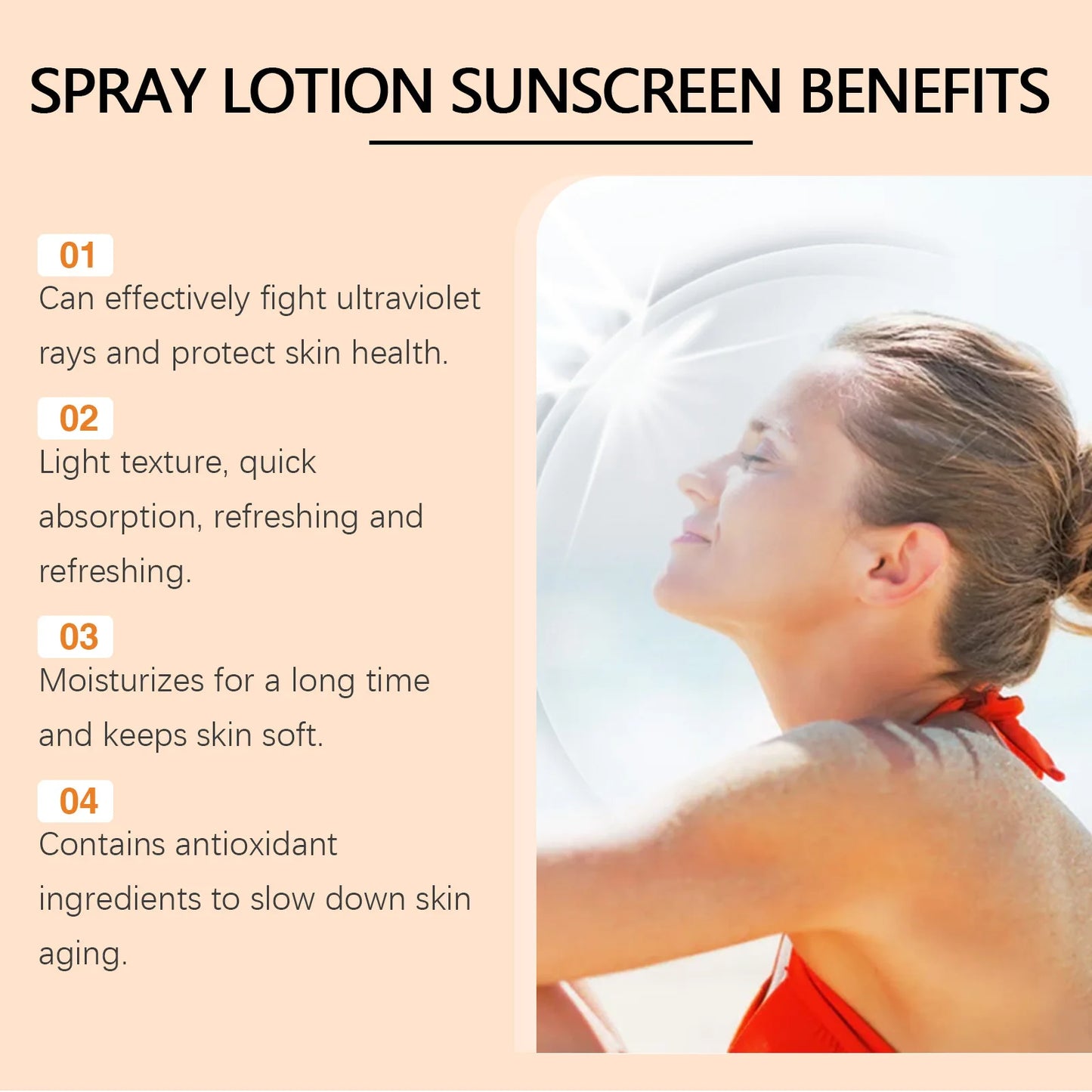 Sunscreen Spray Facial Mist UV Moisturizing Products 100ml