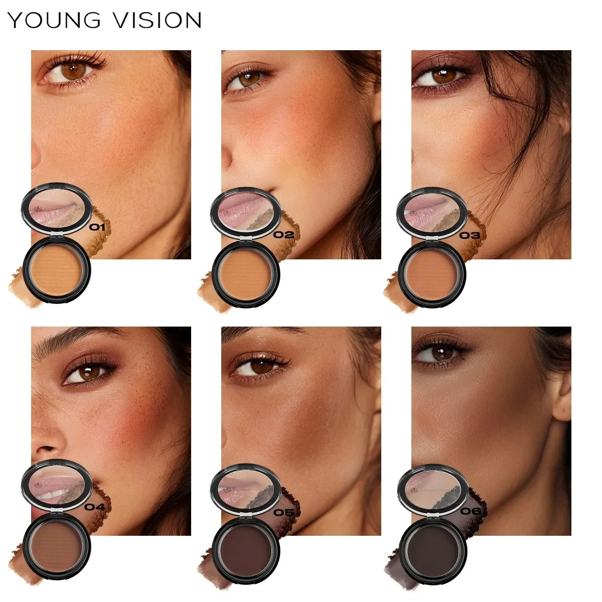 Oil-control Contour Palette Dark Bronzing Powder Highlighter Bronzer