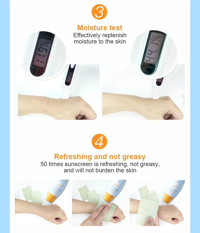 Sunscreen SPF50+ Facial Body Cream Moisturizing