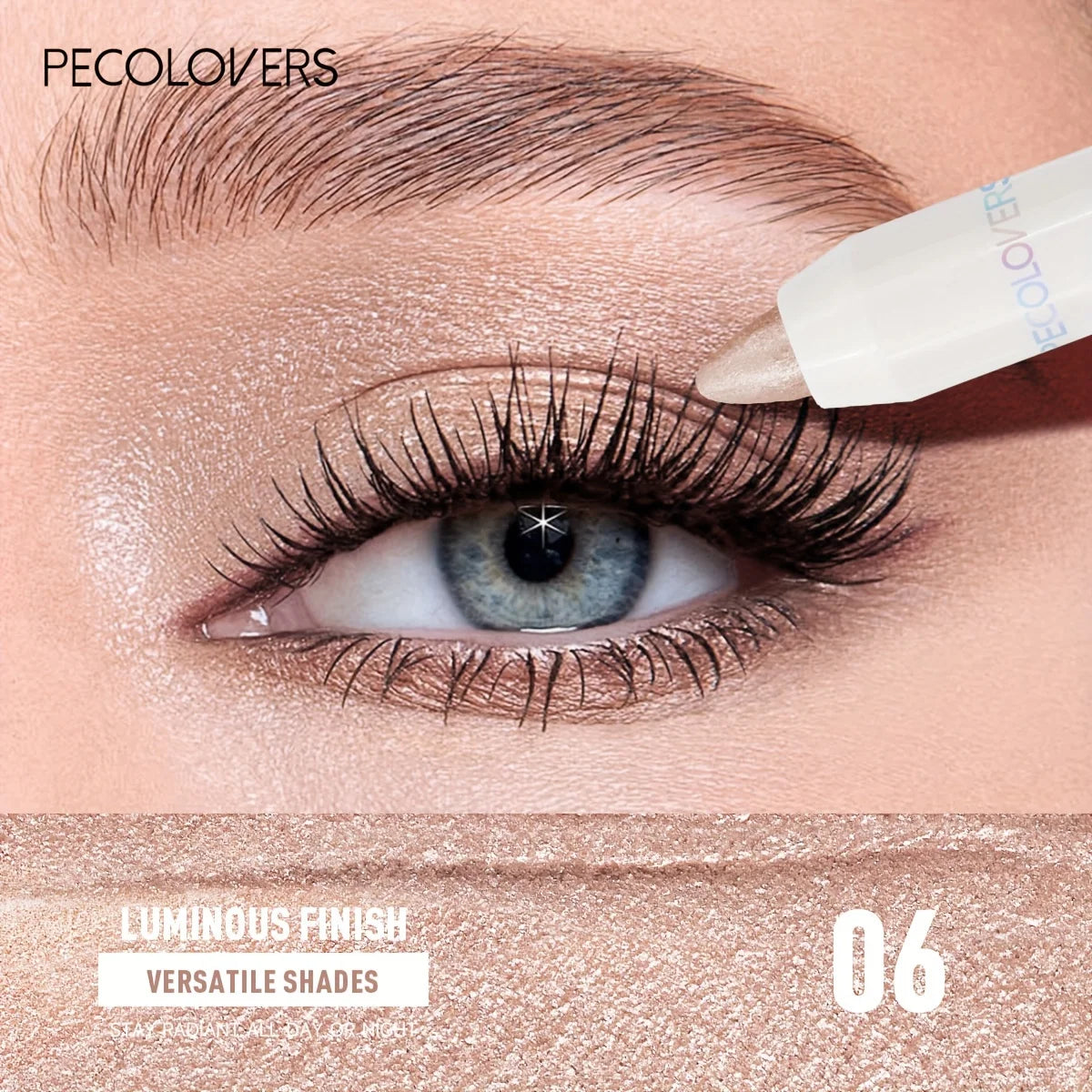 Waterproof Eyeshadow Pencil Pigmented Shimmer Matte Neutral Brown 1PC