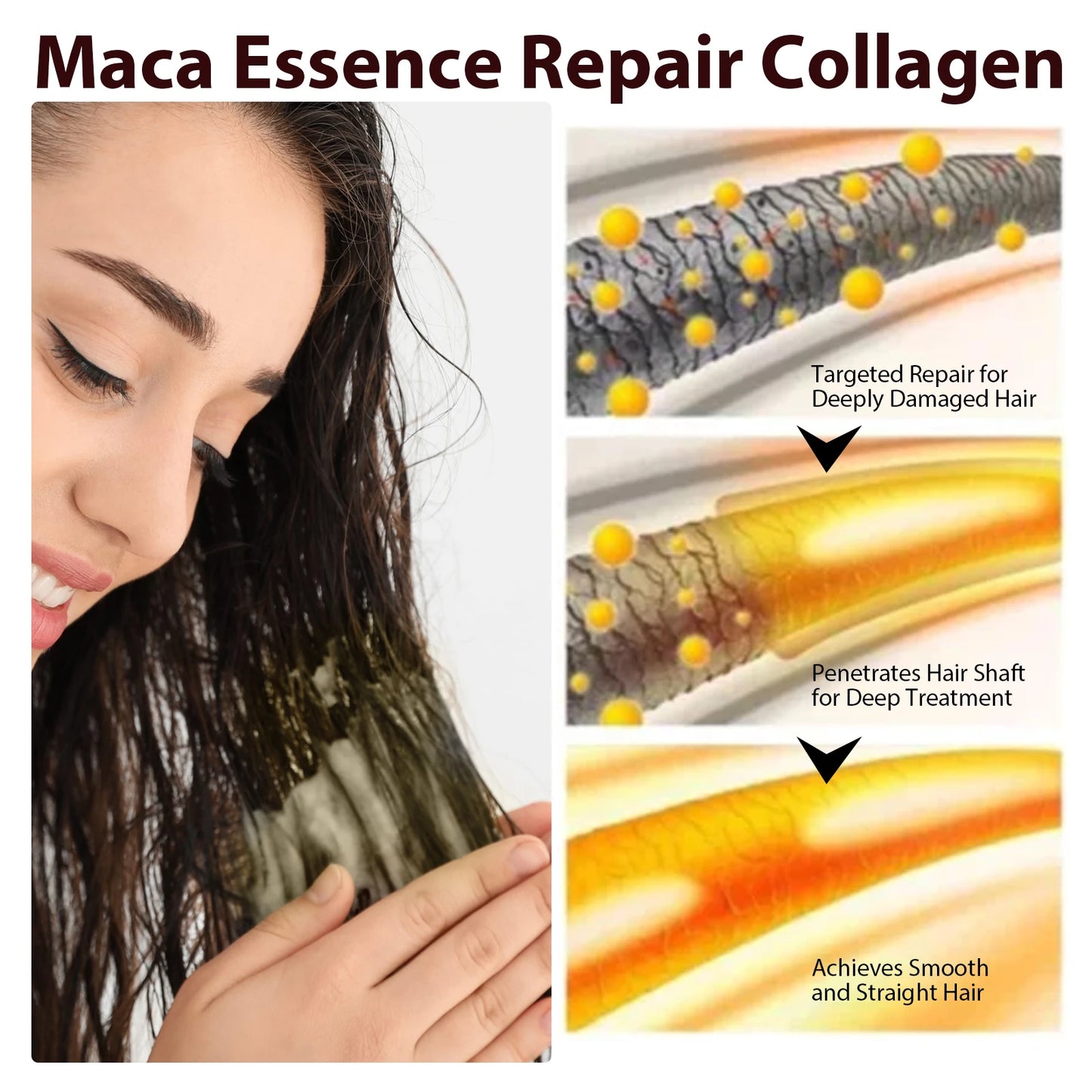 Collagen Hair Mask Reduce Dryness And Frizz Prevent Hair Splitting