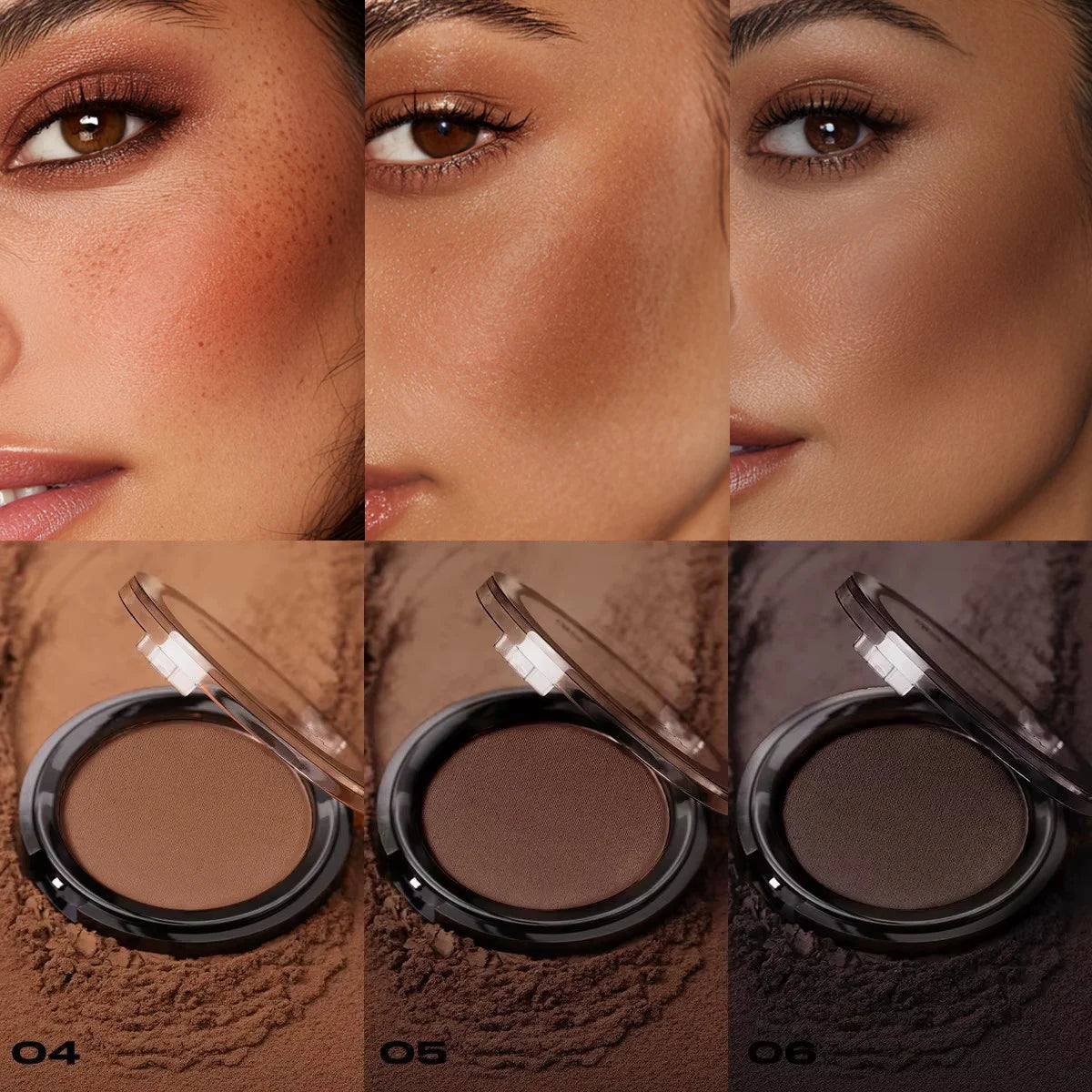 Oil-control Contour Palette Dark Bronzing Powder Highlighter Bronzer