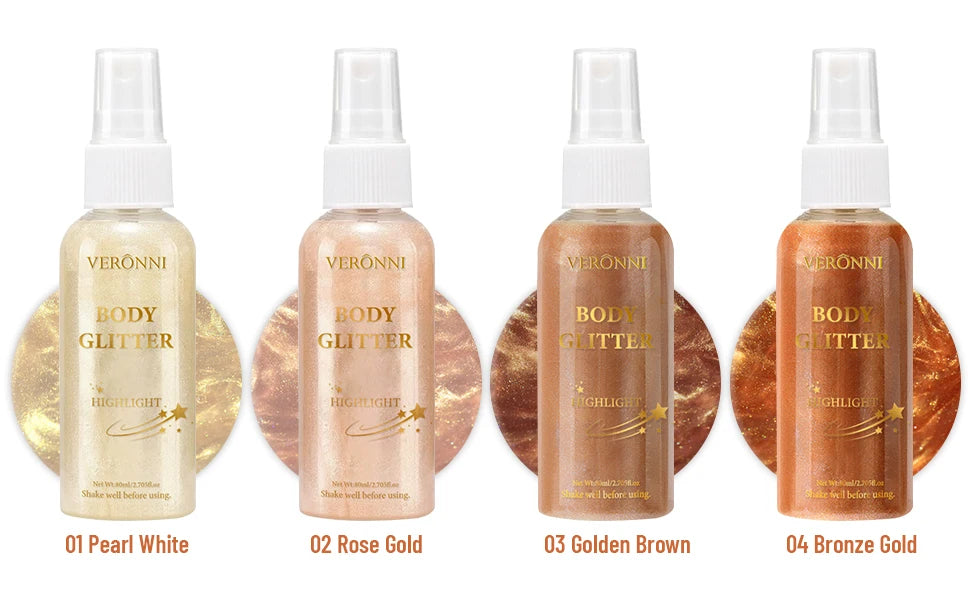Shimmer Body Highlighter Oil Makeup Full Body & Face Glow-Up