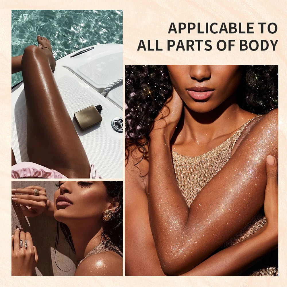 Shimmer Body Highlighter Oil Makeup Full Body & Face Glow-Up