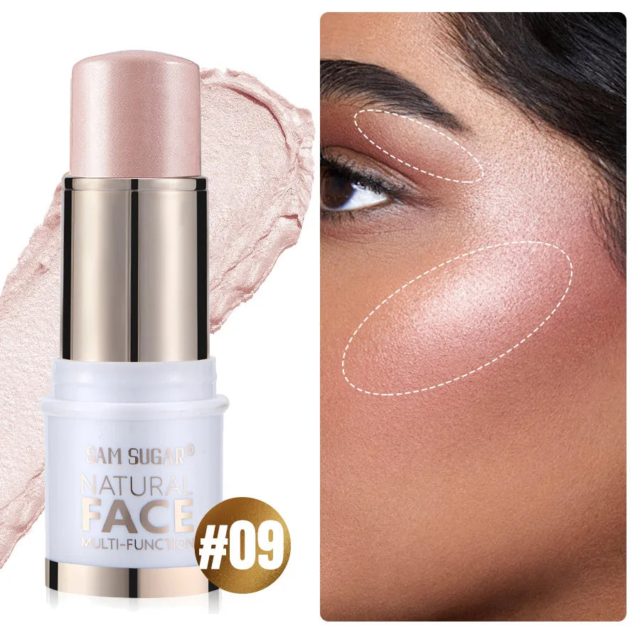 New Highlighter Makeup Waterproof Contouring Bronzer Stick Glitter Silky